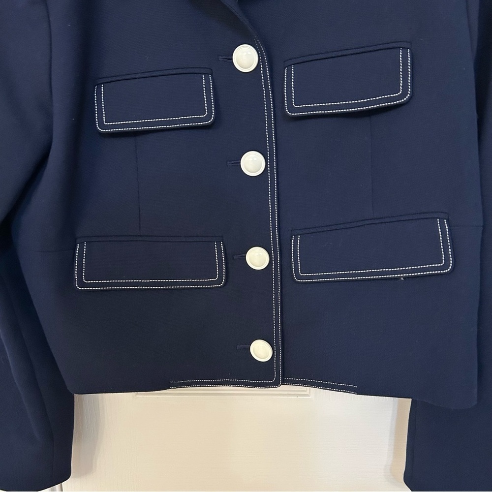 Veronica Beard Constantine Jacket in Navy Size 16 - Picture 9 of 12